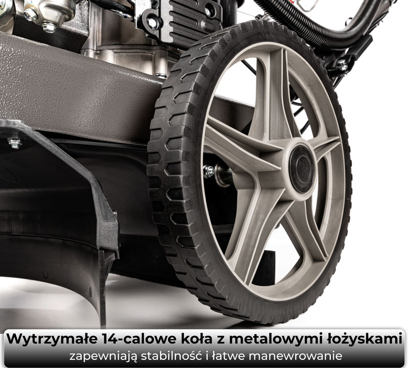 Duże tylne koła w Kosiarce Weibang WBLT567SLC 